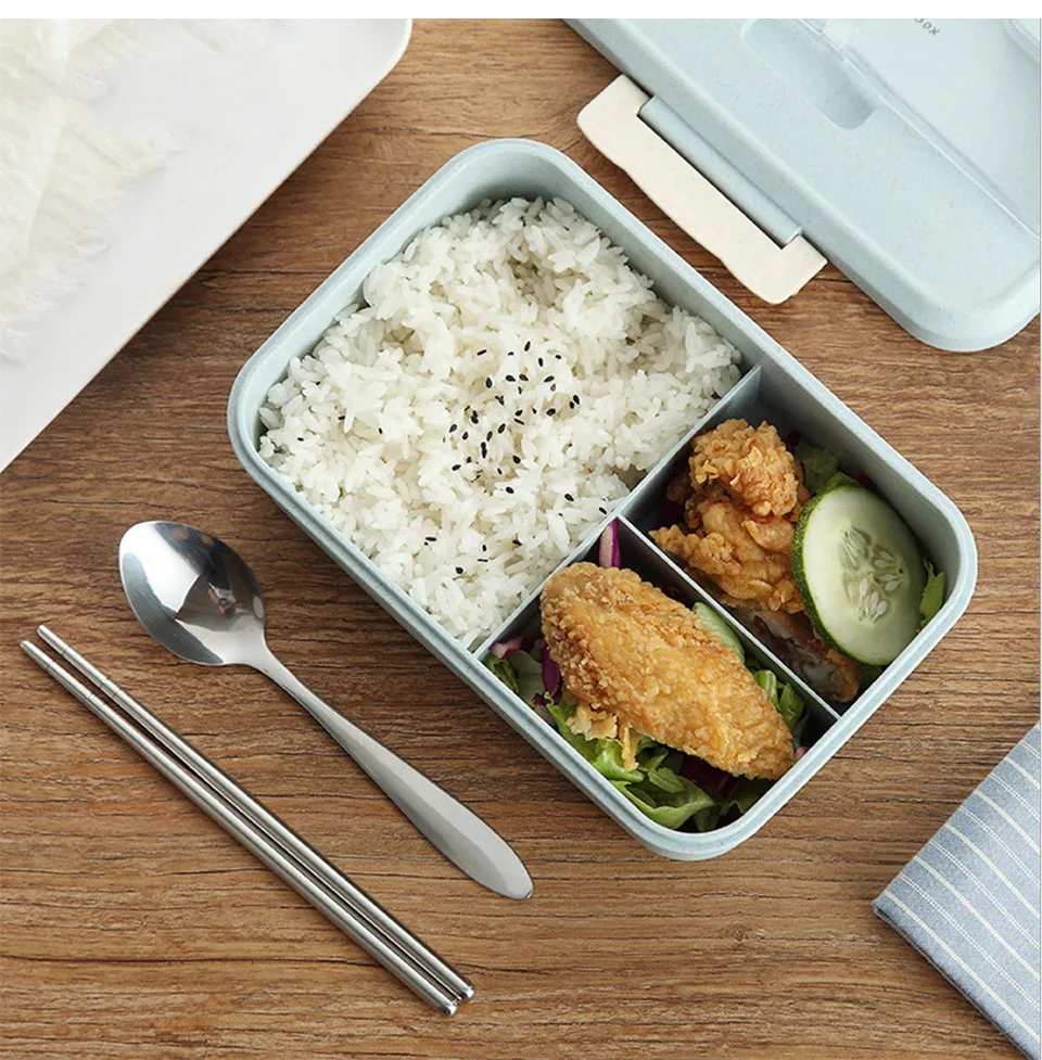 Экологичная коробка Bento 1000 мл студенческий Офис Открытый путешествия для взрослых детская коробка для завтрака микроволновая печь с подогревом пищевой контейнер для приготовления пищи