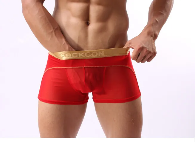 Мужские дышащие боксеры с золотистыми краями 3 шт.|boxer brand|boxer thbrand boxers |