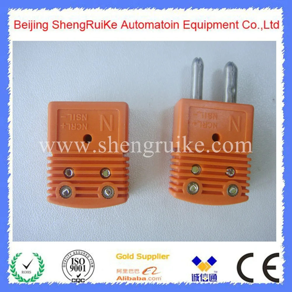 Стандартный разъем термопары N круглый полый штекер и гнездо аналогичный