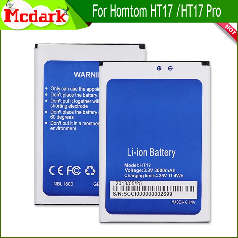 Для HOMTOM HT17 Батарея для Pro мА/ч. Аккумулятор Bateria Акку AKKU емкостью 3000 мА · ч|3 battery|battery