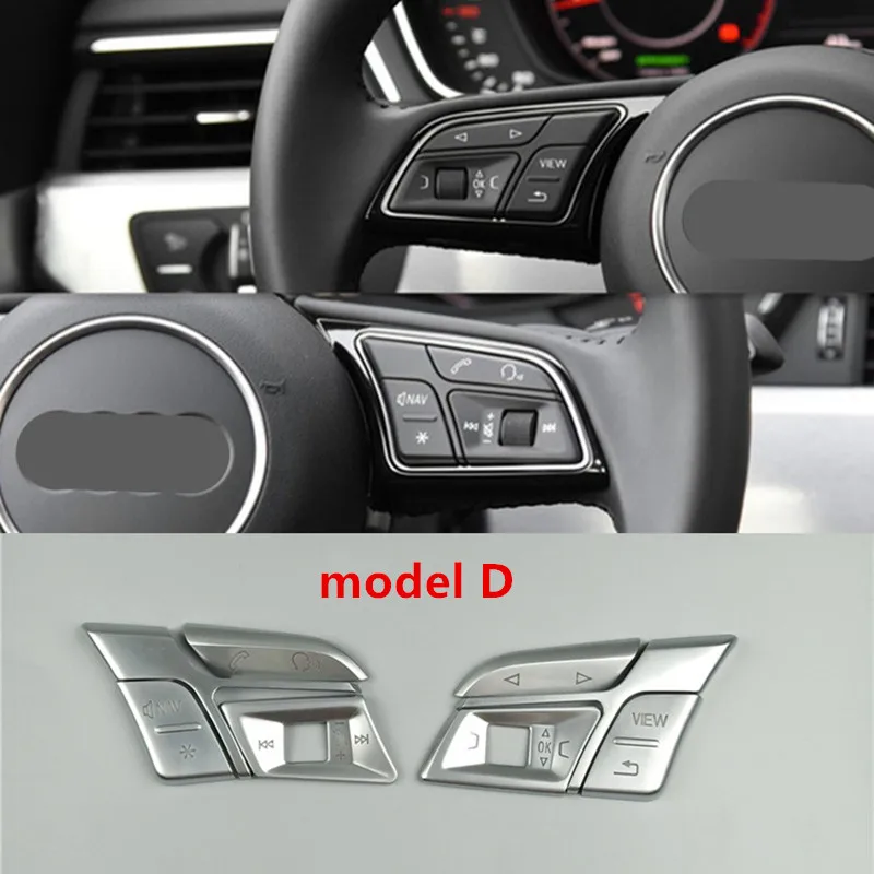 Хром ABS руль кнопки декоративный чехол с блестками Накладка для Audi A3 8V A4 B8 B9 Q3 Q5 A1 A5 A6 A7 автомобильные аксессуары