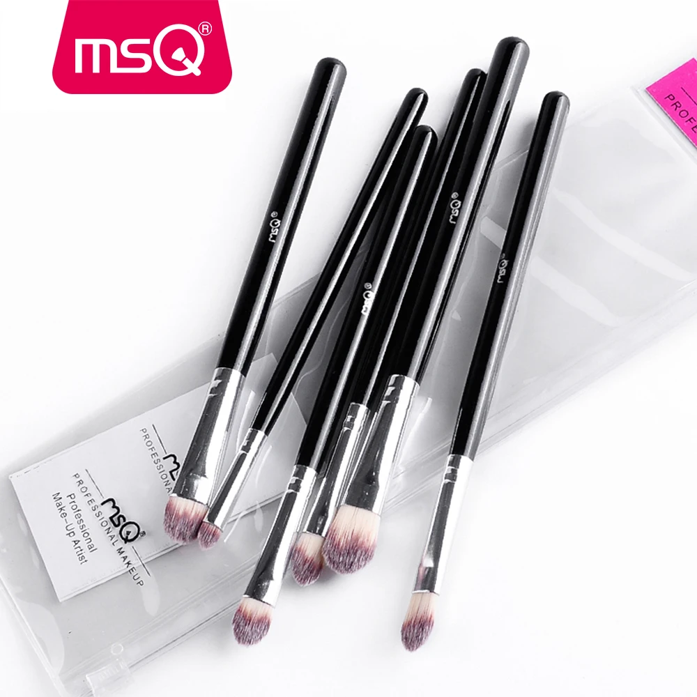 Набор кистей для макияжа MSQ 6 шт. профессиональная кисть теней век растушевка
