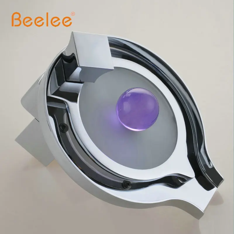 Светодиодный кран для ванной комнаты латунный хромированный Водопад смесители 3