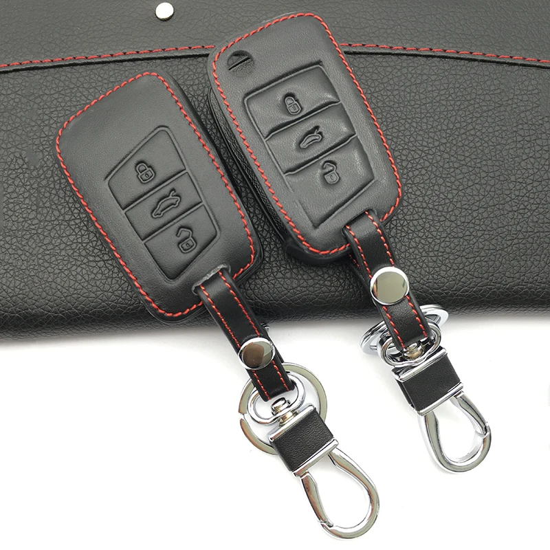 Кожаный чехол для ключа Volkswagen VW Magotan Passat B8 Golf 7 For Skoda Kodiaq A7 Octavia новые поло