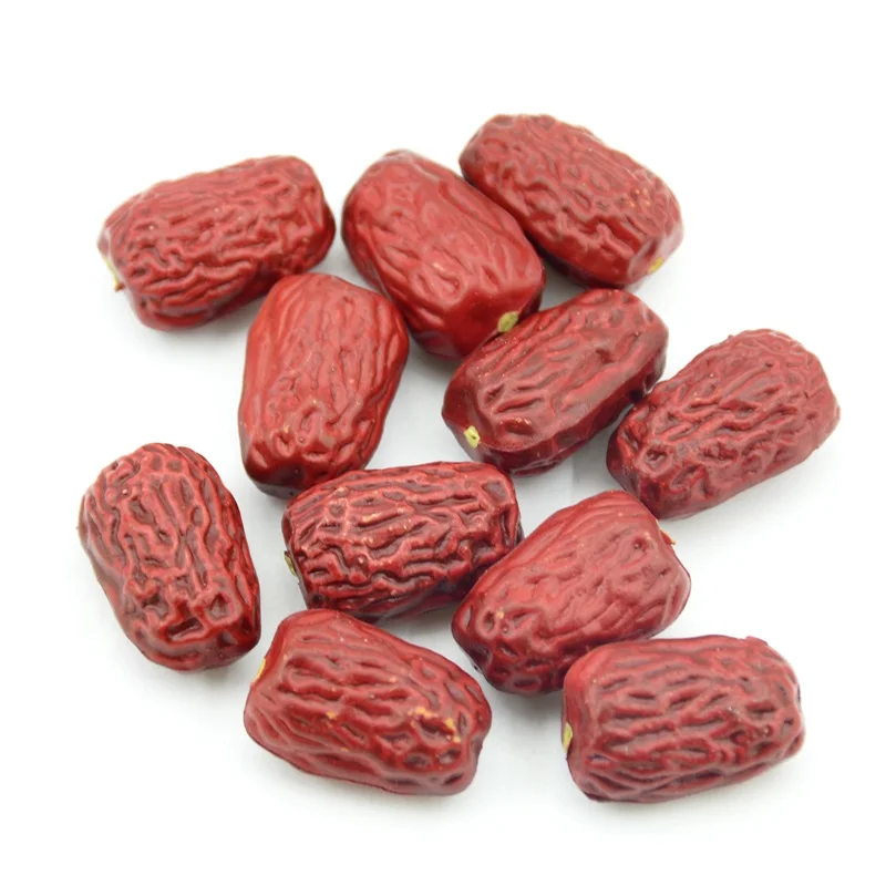 Red dates Дешевые 10 шт./3 см Искусственный пластик моделирование праздники фрукты и овощи Свадебные украшения Семья Кухня рождественские подарки - Цвет: Red dates