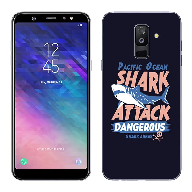 Чехол для телефона Samsung Galaxy A6 + (2018) прозрачные гелевые Чехлы модные окрашенные 6 0