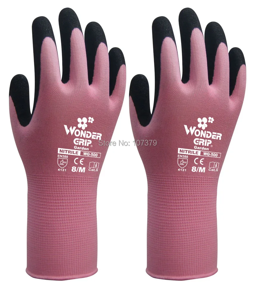 Перчатки женские нейлоновые с нитриловым покрытием 2 пары | Безопасность и защита