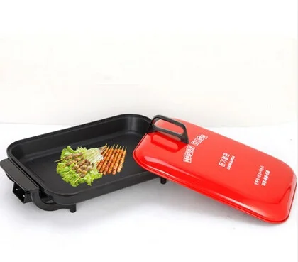 Мощная многофункциональная двухслойная Бездымная электрическая сковорода