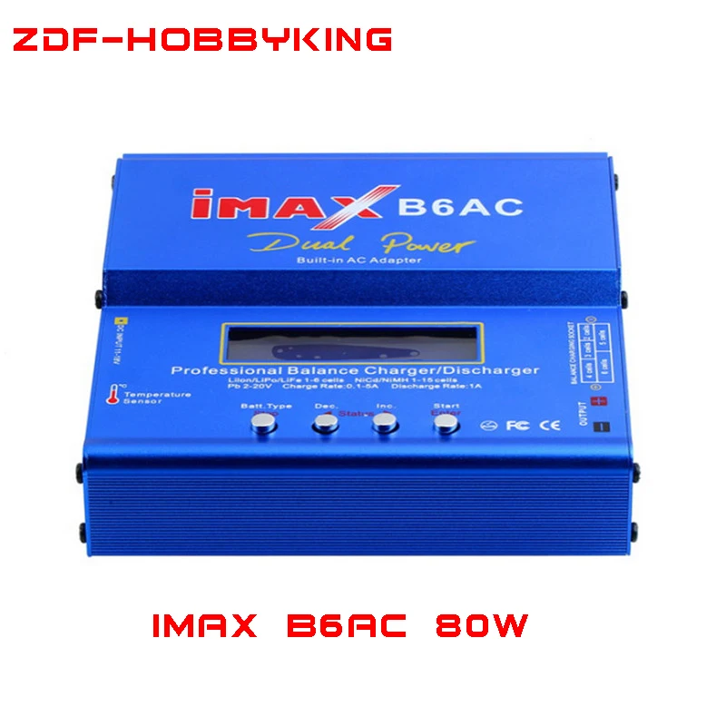 

IMAX B6 AC 80 Вт B6AC Lipo NiMH 3S/4S/5S RC зарядное устройство для балансировки аккумулятора + EU US AU UK штепсельная вилка, провод питания