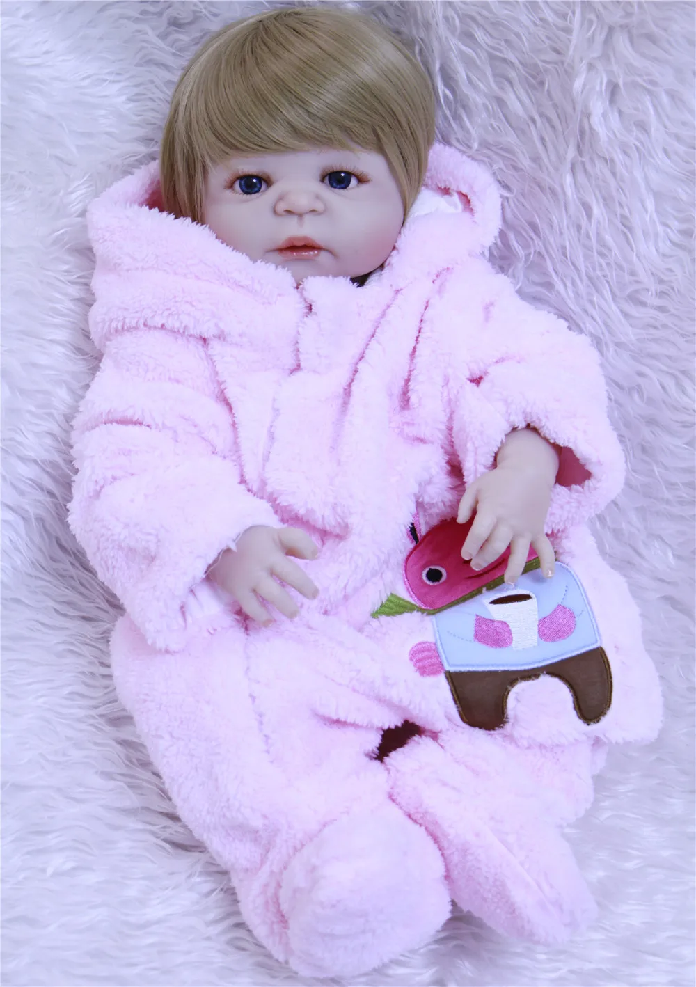 Трогательная настоящая большая кукла 57 см Детская для новорожденных гладкие