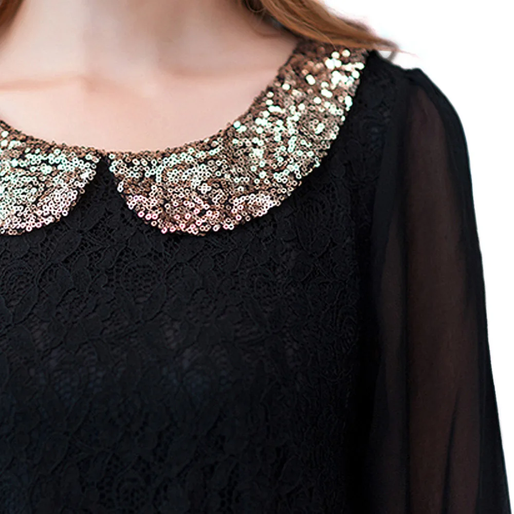 Новинка 2019 модная Свободная шифоновая блузка с длинным рукавом и кукольным