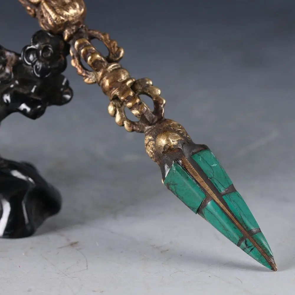 Старый тибетский буддистский храм медный и кюветовый Vajra Exorcism Magic|copper|magic |