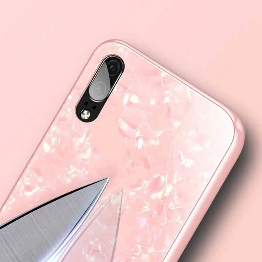 Мраморный зернистый чехол из закаленного стекла для телефона Huawei P30/P30 Pro/P30 Lite P20/P20