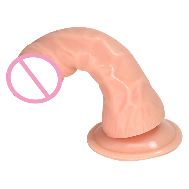 Мягкий дилдо с чашкой отсоса реалистичные головка пениса Дилдо Вибратор для Для
