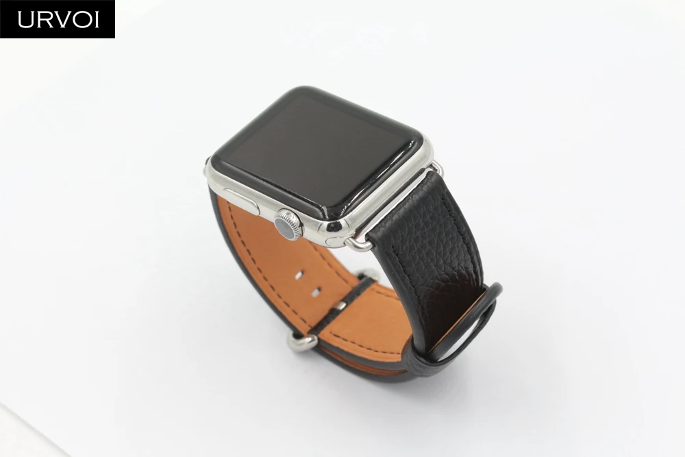 URVOI кожаный ремешок для Apple Watch series 5 4 3 2 1 Классический с пряжкой iwatch 40 44 мм из