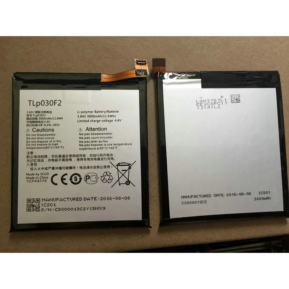 Высококачественный аккумулятор 3000 мАч TLp030F1 TLP030F2 для Alcatel One Touch Idol 4S OT 6070/O/Y BlackBerry