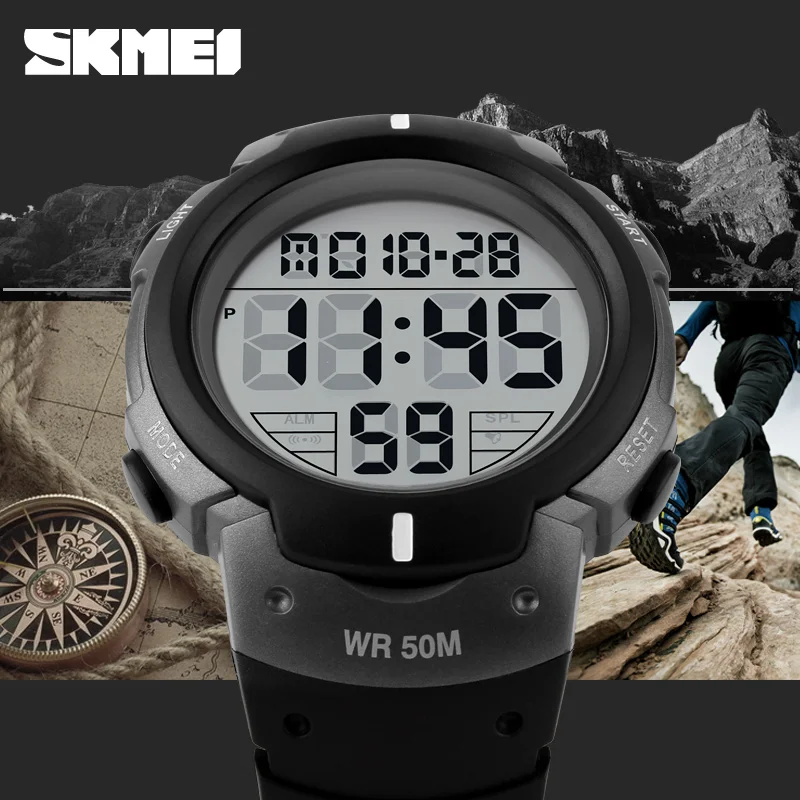 Модные мужские спортивные часы светодиодные военные водонепроницаемые уличные