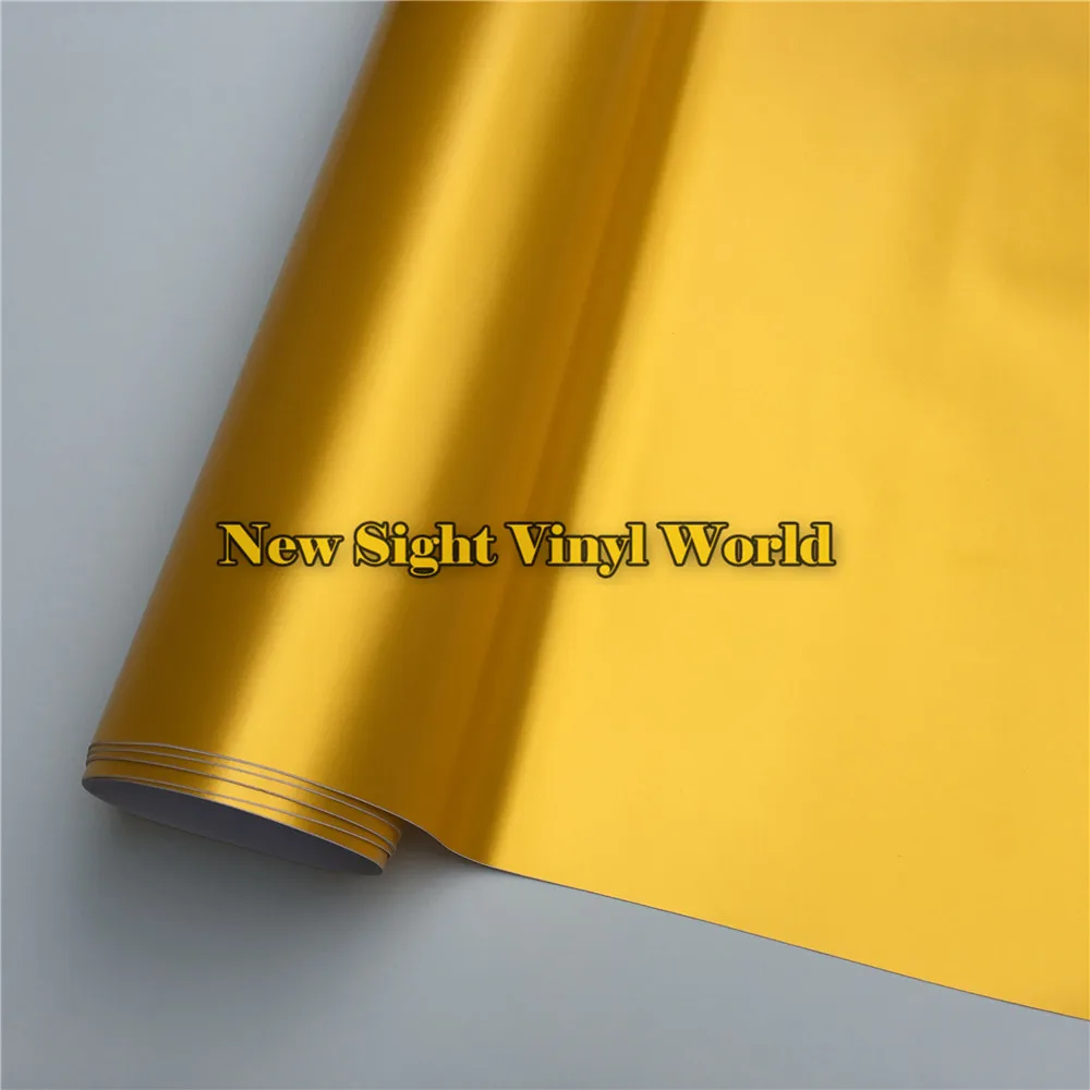 

Best Quality Bumblebee Yellow Pearl Metal Car Vinyl Wraps Film Air Bubble Free Vehicle Graphic Car Foil Sheet
