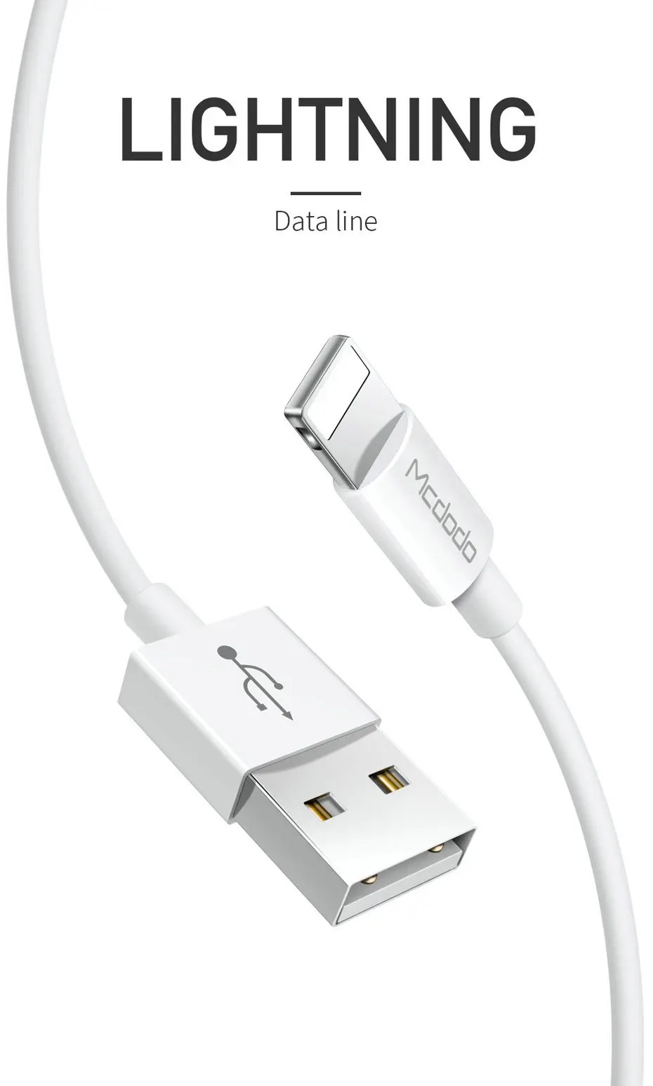 Mcdodo Lightning-USB кабель 2A провод для быстрой зарядки для iPhone Xs Max X XR 8 7 6 Plus 5S SE iPad синхронизация данных USB кабель зарядного устройства