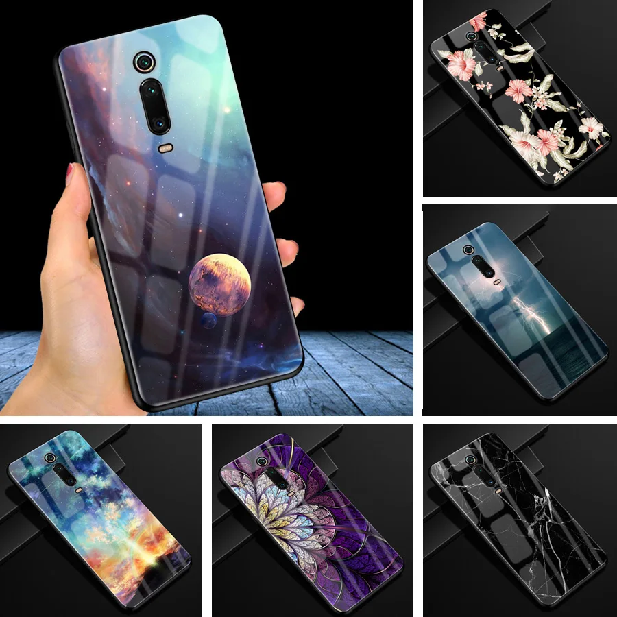 Чехол для Xiaomi mi 9 T Pro пластиковый стеклянный чехол телефона Mi SE черный бампер из