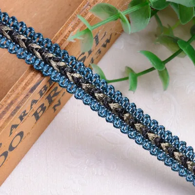 Dark blue Qgvish 15 м/лот 1,3 см широкий занавес Кружева Планки пояс ленты DIY шитье диван сценическая скатерть одежда край стула кружевная отделка декор - Цвет: Dark blue