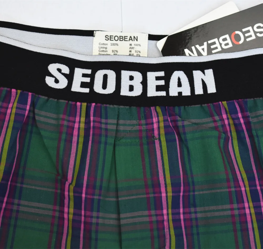 SEOBEAN хлопок нижнее белье мужские боксеры трусы мужские домашние повседневные боксеры шорты пижамы трусы боксеры Новинка