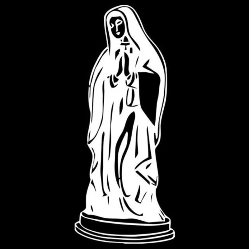 7.8cm*18.5cm Virgin Mary Fashion Vinyl Car Sticker Decor Car-Styling Black/Silver S3-5116 | Автомобили и мотоциклы