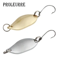 1pcs gold silver fishing lures wobbler spinner baits spoons artificial bass hard sequin paillette metal steel hook tackle lures