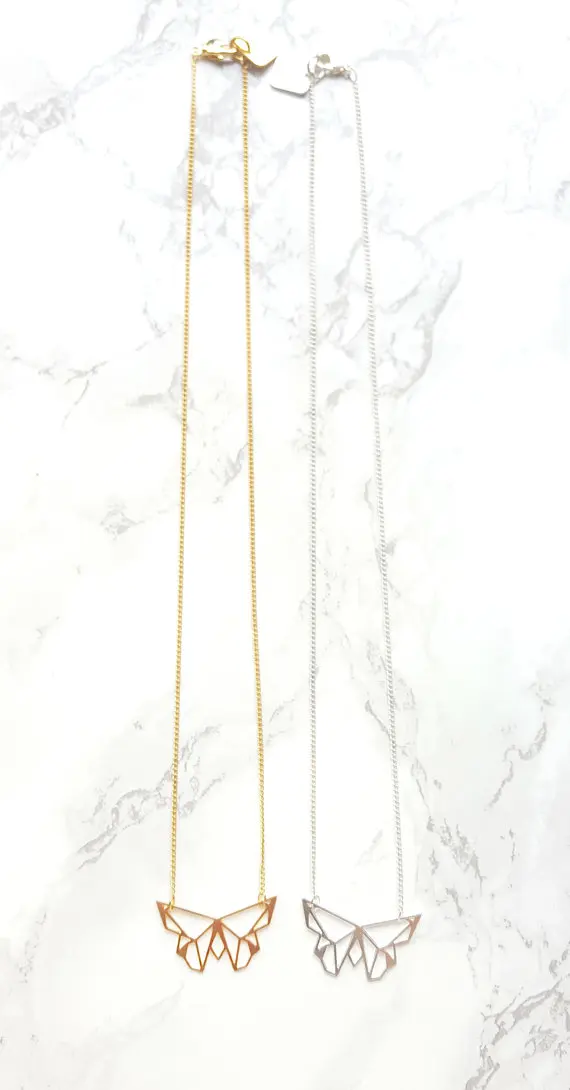 Трендовое новое ожерелье с бабочками из оригами ювелирные изделия женское