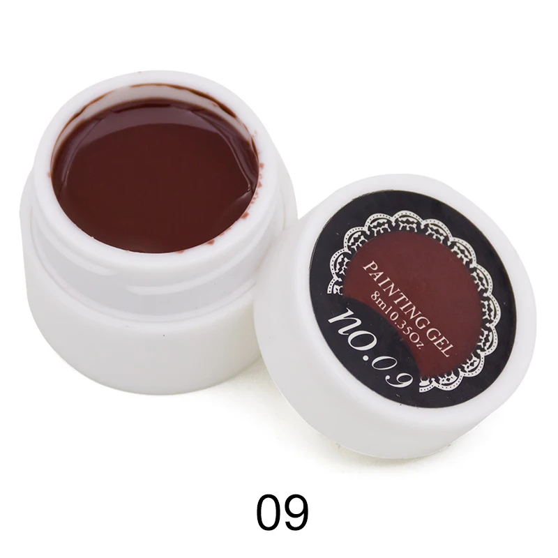 paint gel BUKAKI 6 цветов титановый красный УФ-гель для ногтей металлический зеркальный эффект лак для ногтей Клей нужен серебряный цвет базовый праймер - Цвет: paint gel