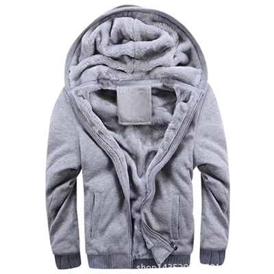 Gray UNIVOS KUNI, мужская куртка с капюшоном, Повседневная теплая Вельветовая Модная брендовая уличная куртка для мальчиков, большой размер 4XL, J552 - Цвет: Gray