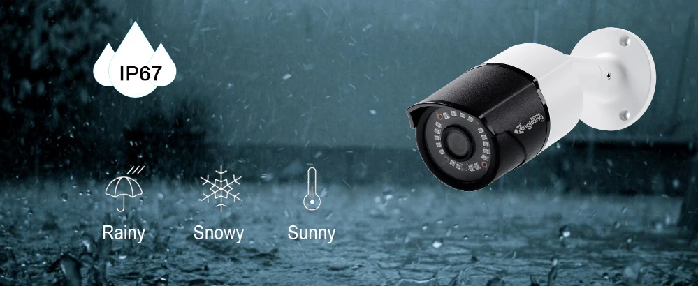 Kingkonghome IP камера POE 1080P камера видеонаблюдения ONVIF Открытый ночного видения CCTV сети P2P Водонепроницаемый Открытый Пуля Cam
