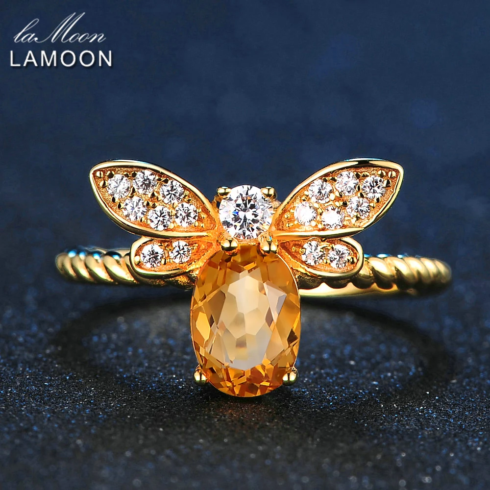 Фото Кольцо LAMOON с драгоценными камнями Женское Ювелирное Украшение натуральным