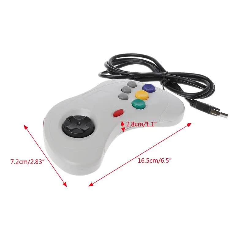 USB классический геймпад, проводной игровой контроллер для ПК, джойстик для sega Saturn, ПК для ноутбука, ноутбука