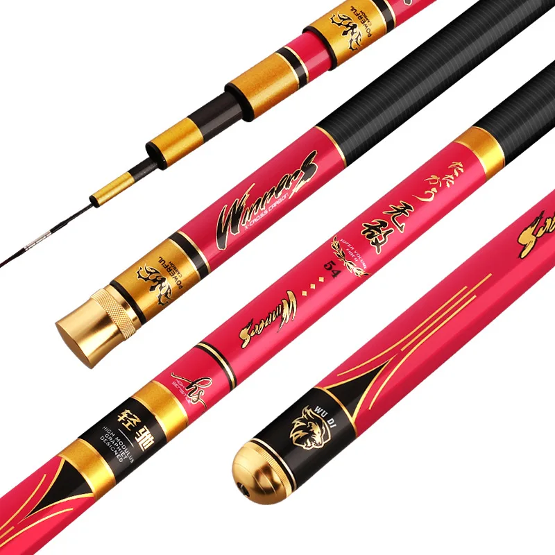 60T Carbon Taiwan Fihsing Rod Ultra-light and Super Hard Carp Fishing Pole 28-tune Hand Pesca Canne Fishing Gear Olta 5.7m 7.2m