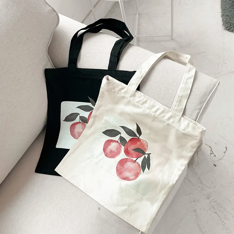 Ручная тканевая сумка с буквенным принтом простая на одно плечо для женщин