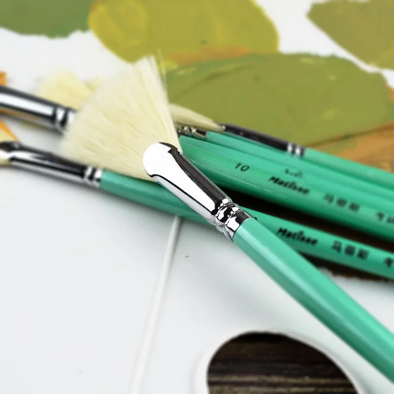 6 шт./компл. кисть для масляной краски волос с тонкой щетиной в форме