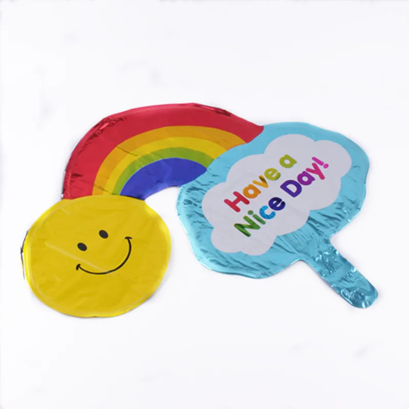 GOGO PAITY улыбающееся лицо Радужный алюминиевый шар для свадебной вечеринки