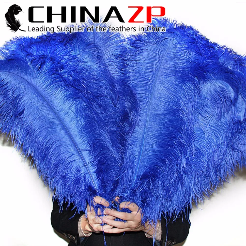 

CHINAZP Factory 50~55cm( 20-22inch) Length Wholesale 50pcs/lot Selected Prime Quality Royal Blue Ostrich Feathers Wholesale