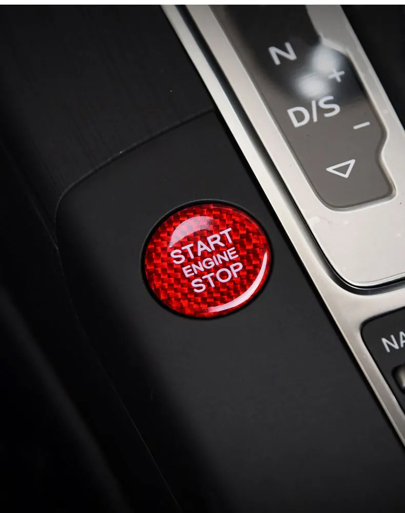 Для Audi A3 A4 A5 A6 c5 c6 Q5 Q7 S3 S6 S7 автомобильный двигатель из углеродного волокна кнопка запуска стоп накладка кольцо для ключей наклейки и наклейки для автомобиля