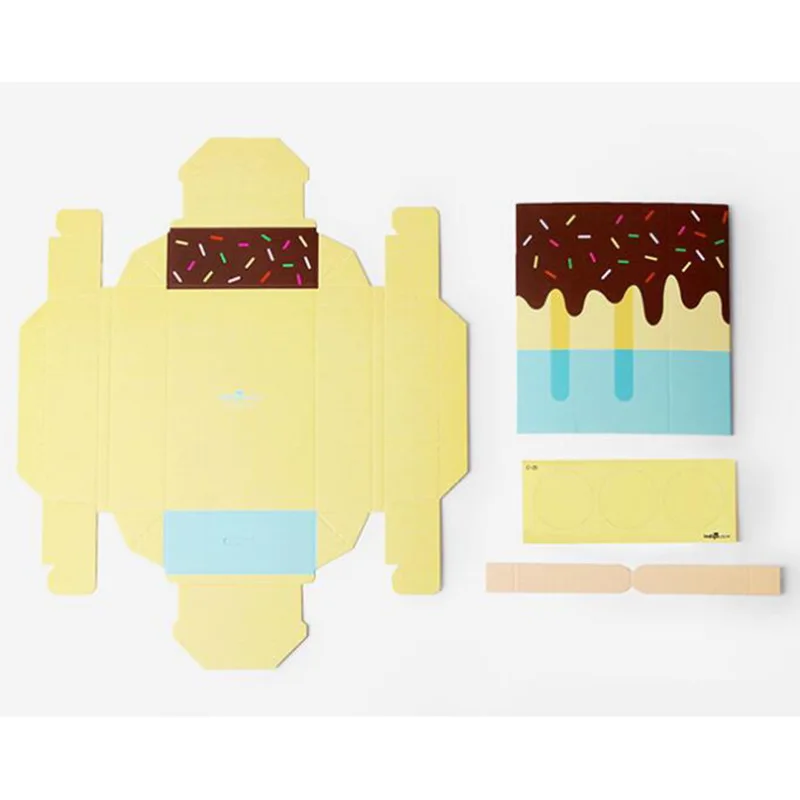 2 шт. подарочные коробки для конфет в форме мороженого|Подарочные сумки и