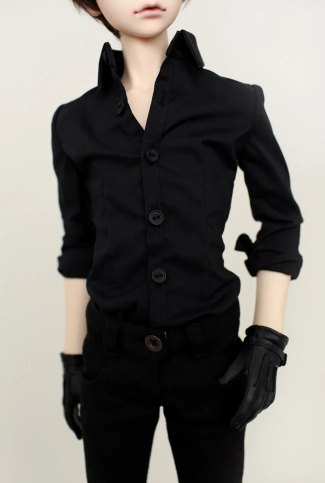 Фото Bjd Кукла одежда костюм черная рубашка + брюки 1/4 1/3 может быть настроен Размер №2
