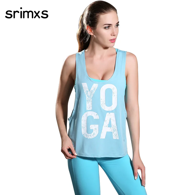 Женская рубашка для йоги со словами активного спорта бега фитнеса без рукавов