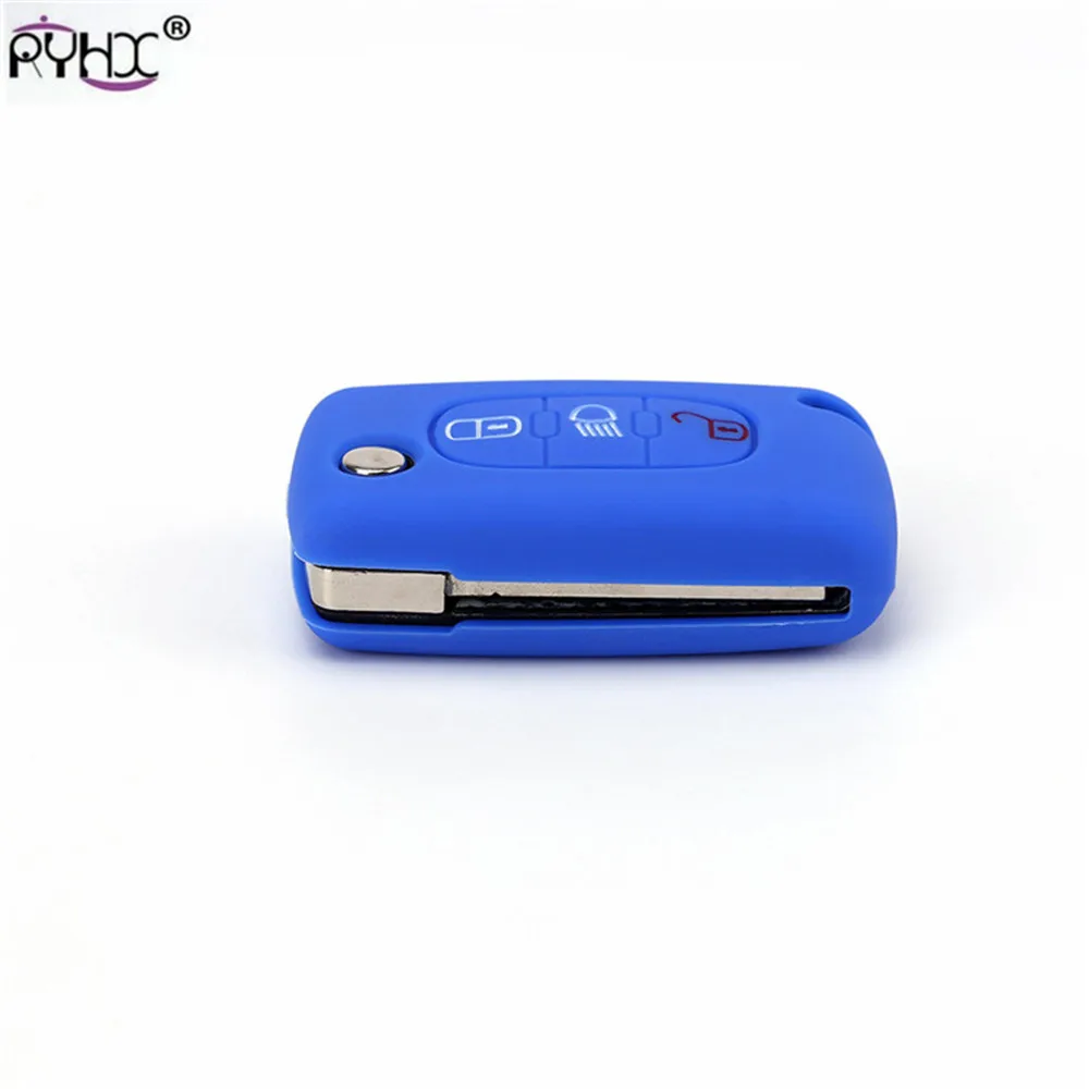 3 кнопки дистанционного силиконовый чехол для ключей Обложка Citroen C4 C5 C6 C8