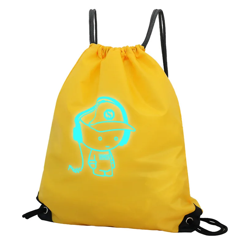 drawstring bags 30 Антикражные сумки, ночник, детский школьный рюкзак, чехол-карандаш, аниме светящиеся школьные сумки для мальчиков и девочек, школьная сумка - Цвет: drawstring bags 30