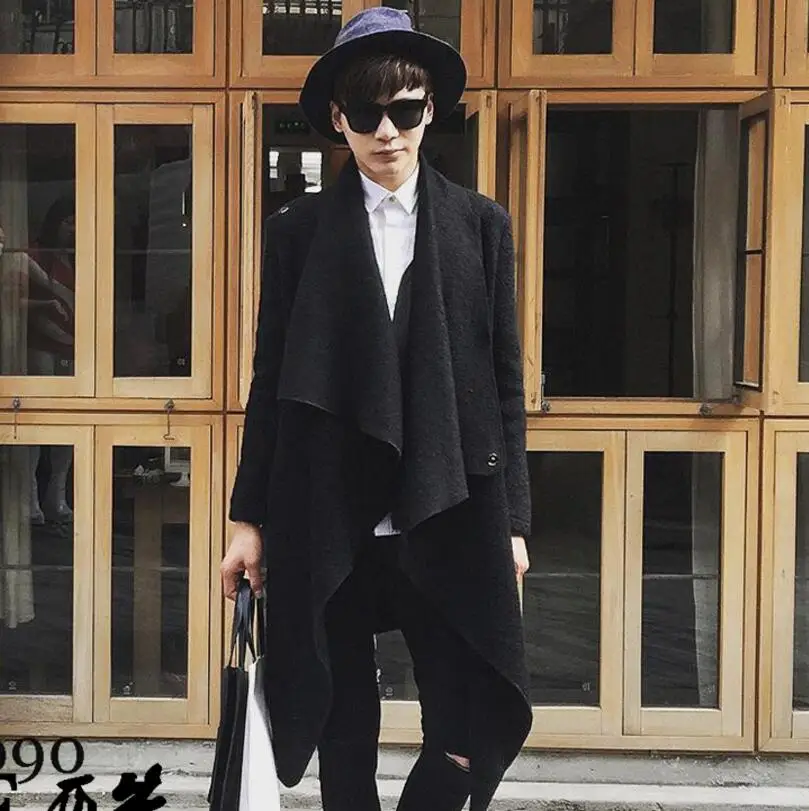 Осеннее и зимнее корейское пальто для самовыращивания неравномерное однотонное