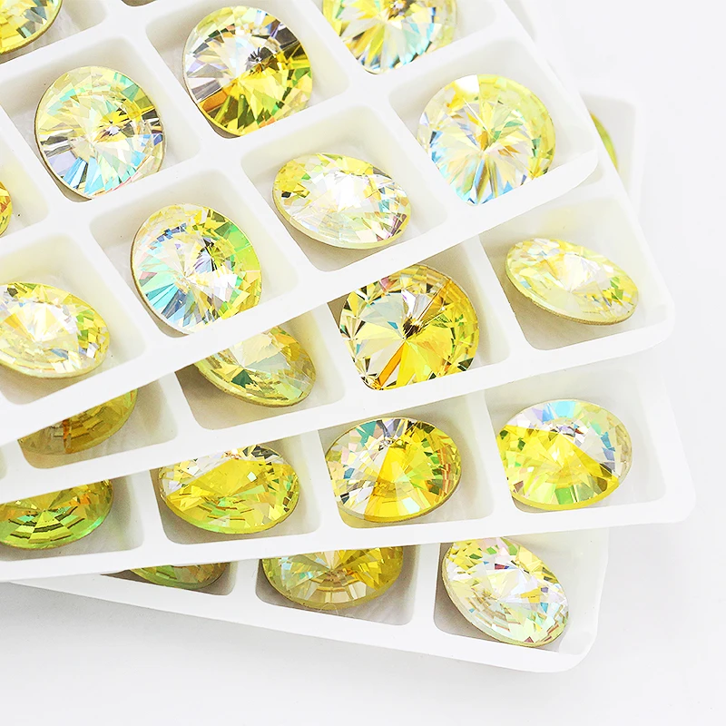 Стразы из хрустального стекла круглые камни для одежды Свободные на одежду