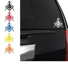 Автомобильная наклейка Freemason с логотипом, наклейка на стену PS4, символ темпланера, масонская Наклейка на стену, Виниловая наклейка на заказ s T180749
