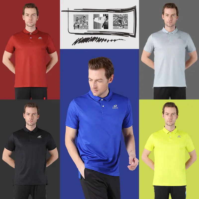 Оптовая продажа 2019 Мужская футболка поло однотонная быстросохнущая Толстовка из