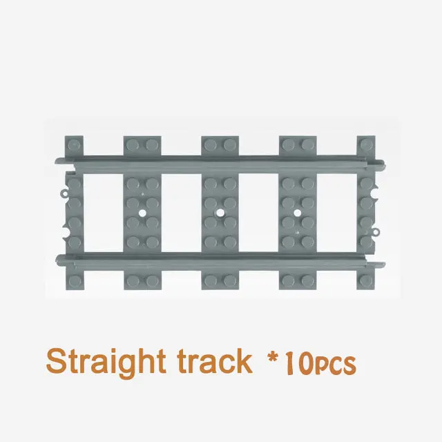 10pcs straight KAZI Technic питание от электросети Совместимо с Kazi классические гибкие городские Железнодорожные Строительные блоки для мальчиков Игрушки для детей - Цвет: 10pcs straight